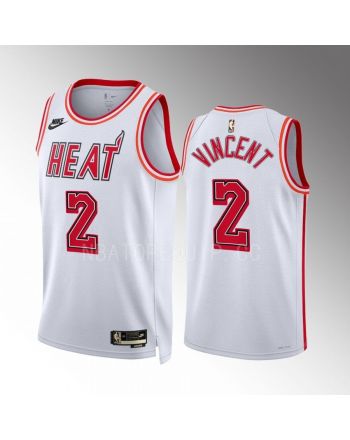 Miami Heat Gabe Vincent 2 2022-23 Classic Edition White Men Jersey Swingman