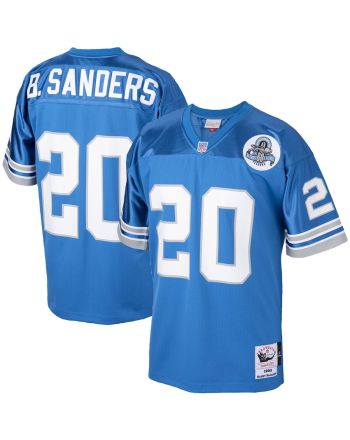 Barry Sanders 20 Detroit Lions 1993 Throwback Men Game Jersey - Blue