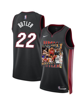 Jimmy Butler 22 Miami Heat Scoring Machine 2023 NBA Champions Swingman Jersey - Black