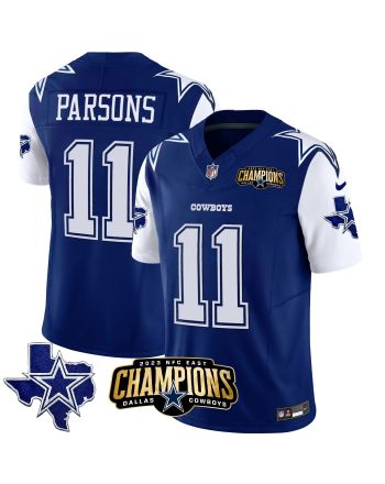 Micah Parsons 11 Dallas Cowboys 2023 NFC East Champions Patch Game Men Jersey - Royal