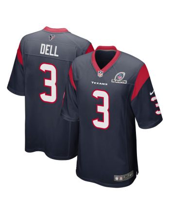 Tank Dell 3 Houston Texans 2023 Playoffs Patch Game Men Jersey - Navy