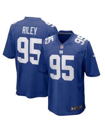 Jordon Riley 95 New York Giants Men Team Game Jersey - Royal