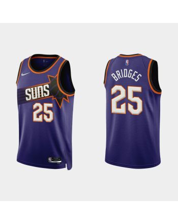 Phoenix Suns Mikal Bridges 25 2022-23 Icon Edition Purple Men Jersey