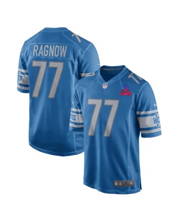 Frank Ragnow 77 Detroit Lions 2024 Pro Bowl Patch Game Men Jersey - Blue