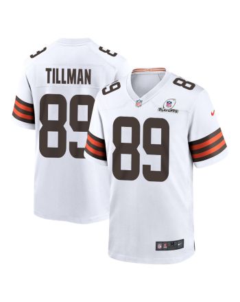 Cedric Tillman 89 Cleveland Browns 2023 Playoffs Patch Game Men Jersey - White