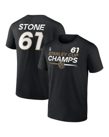 Mark Stone Vegas Golden Knights 2023 Stanley Cup Champions Stack T-Shirt - Black