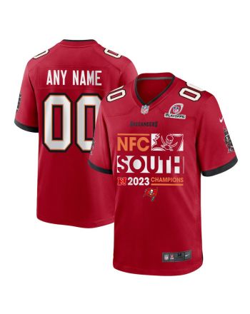 Tampa Bay Buccaneers 2023 NFC South Division Champions Conquer Game Men Custom Jersey - Red