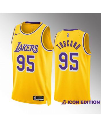 Juan Toscano-Anderson 95 2022-23 Los Angeles Lakers Gold Icon Edition Jersey Swingman