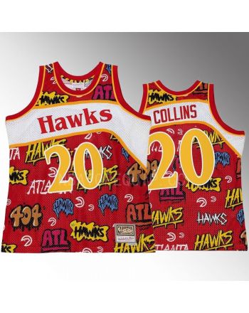 Atlanta Hawks John Collins 20 Slap Sticker Red Retro Swingman Jersey