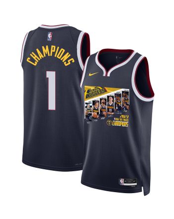 Denver Nuggets 2023 Championship Journey Players Signatures Swingman Jersey - Black