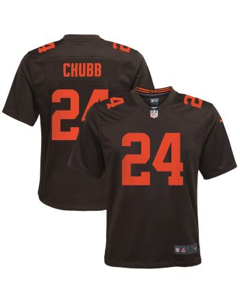 Nick Chubb 24 Cleveland Browns YOUTH Alternate Game Jersey - Brown