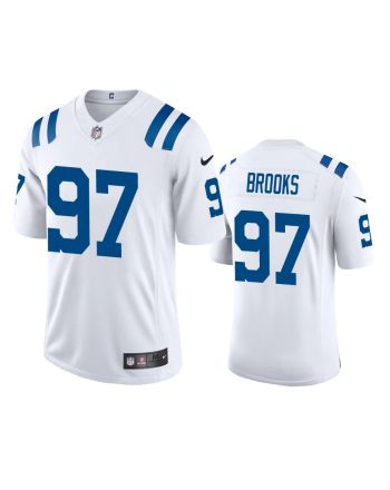 Curtis Brooks 97 Indianapolis Colts White Vapor Limited Jersey