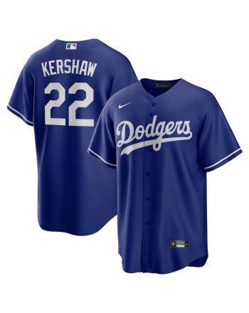 Clayton Kershaw 22 Los Angeles Dodgers Alternate Player Name Men Jersey - Royal Jersey