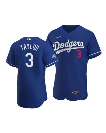 Men's Los Angeles Dodgers Chris Taylor 3 2020 World Series Champions Alternate Jersey Royal