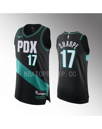 Portland Trail Blazers Shaedon Sharpe 17 Black Jersey 2022-23 City Edition