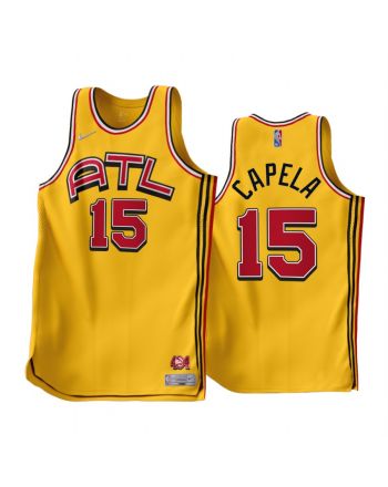 Clint Capela 15 2022-23 Atlanta Hawks Gold Earned Edition Jersey