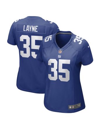 Justin Layne New York Giants Women's Game Player Jersey - Royal