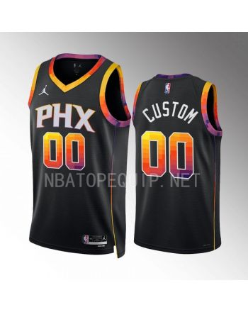 Custom 2022-23 Phoenix Suns Black 00 Statement Edition Jersey Swingman