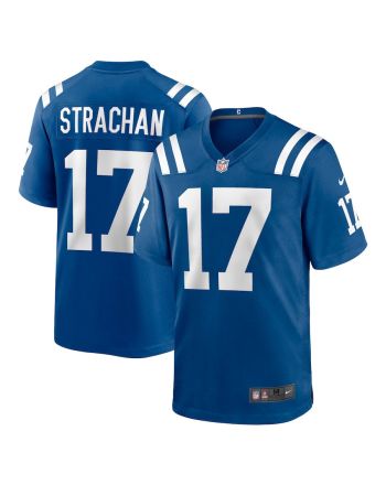 Mike Strachan 17 Indianapolis Colts Men Team Game Jersey - Royal