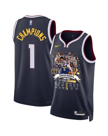 Denver Nuggets All-Star Center Signatures 2023 NBA The Finals Champions Swingman Jersey - Black