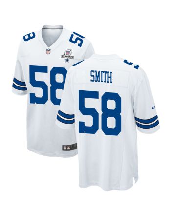 Mazi Smith 58 Dallas Cowboys 2023 Playoffs Patch Game Men Jersey - White