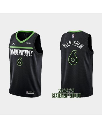 Minnesota Timberwolves Jordan McLaughlin 6 Black 2022-23 Statement Edition Men Jersey