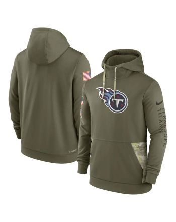 Tennessee Titans 2022 Salute to Service Therma Performance Pullover Men Hoodie - Olive