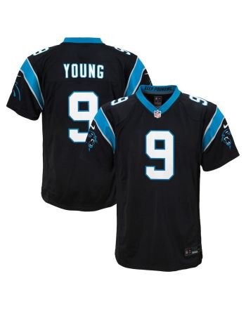 Bryce Young 9 Carolina Panthers Youth 2023 Draft First Round Pick Game Jersey - Black