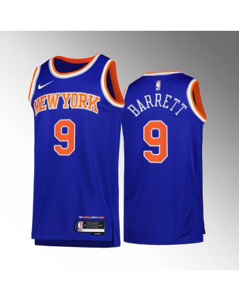 New York Knicks RJ Barrett 9 Blue Icon Edition Jersey 2022-23 Swingman