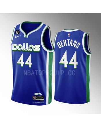 Dallas Mavericks Davis Bertans 44 2022-23 City Edition Blue Men Jersey Swingman