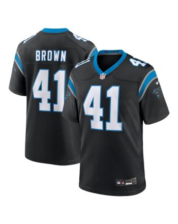 Spencer Brown 41 Carolina Panthers Team Game Men Jersey - Black