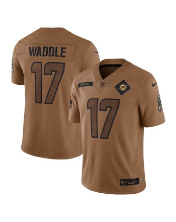 Jaylen Waddle 17 Miami Dolphins 2023 Salute To Service Limited Jersey - Brown