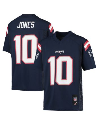 Mac Jones 10 New England Patriots YOUTH Jersey - Navy