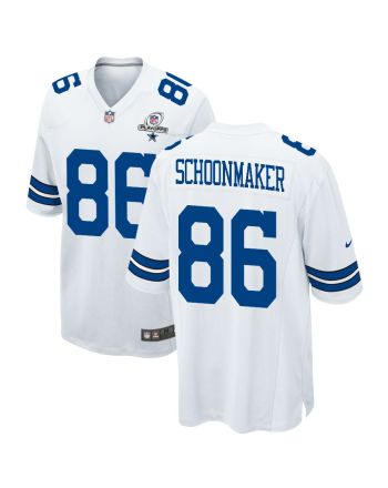 Luke Schoonmaker 86 Dallas Cowboys 2023 Playoffs Patch Game Men Jersey - White