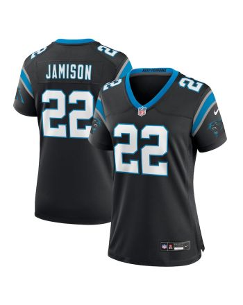 D'Shawn Jamison 22 Carolina Panthers Women Team Game Jersey - Black