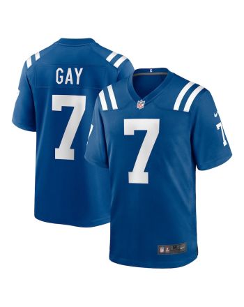 Matt Gay 7 Indianapolis Colts Men Team Game Jersey - Royal