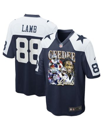 CeeDee Lamb 88 Dallas Cowboys Cee Works Hard Alternate Game Men Jersey - Navy