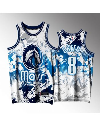 Josh Green 8 Dallas Mavericks White Printing Men Jersey Splash City Exclusive Edition