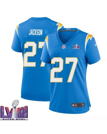 J.C. Jackson 27 Los Angeles Chargers Super Bowl LVIII Women Home Game Jersey - Powder Blue