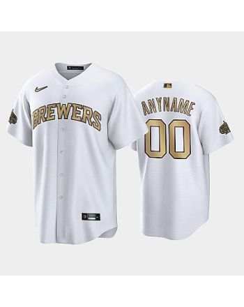 2022-23 All-Star Game NL Milwaukee Brewers White 00 Custom Jersey