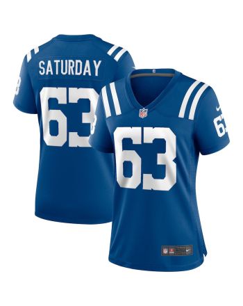 Jeff Saturday 63 Indianapolis Colts Women Game Retired Jersey - Royal