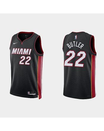 Miami Heat 22 Jimmy Butler 2022-23 Icon Edition Black Men Jersey