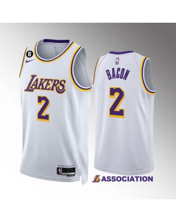 Dwayne Bacon 2 Los Angeles Lakers White Men Jersey 2022-23 Association Edition Swingman