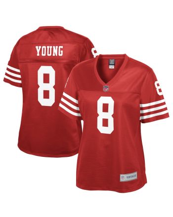 Steve Young 8 San Francisco 49ers Pro Line Women Retired Game Jersey - Scarlet