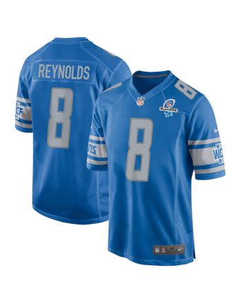 Josh Reynolds 8 Detroit Lions 2023 Playoffs Patch Game Men Jersey - Blue