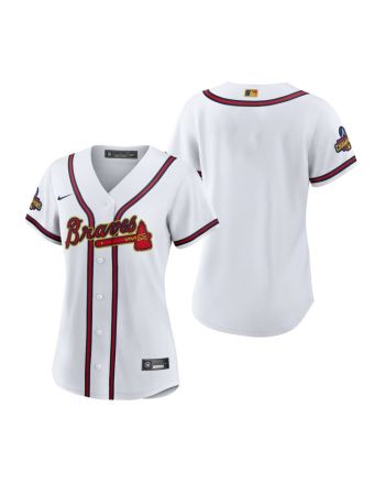 Women's Atlanta Braves White 2022-23 Gold Program Jersey