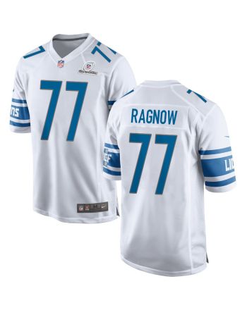 Frank Ragnow 77 Detroit Lions 2024 Divisional Patch Game Men Jersey - White