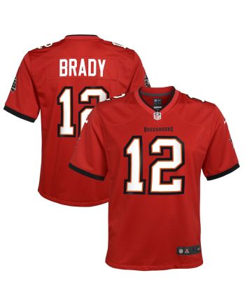 Tom Brady 12 Tampa Bay Buccaneers Youth Game Jersey - Red