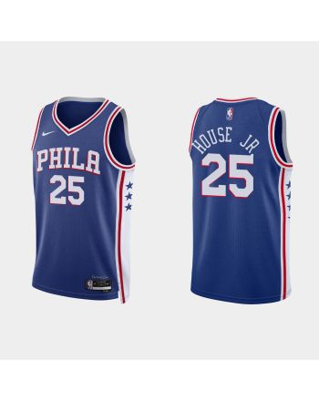 Philadelphia 76ers 25 Danuel House Jr. 2022-23 Icon Edition Royal Men Jersey