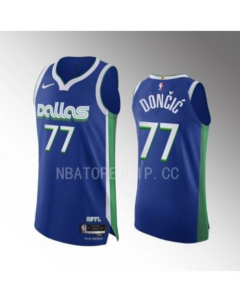 Luka Doncic 77 Dallas Mavericks 2022-23 City Edition Jersey Blue